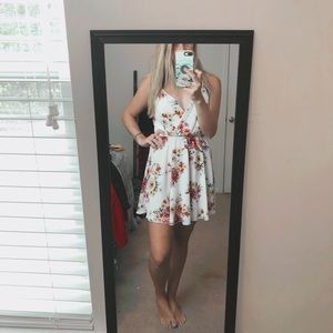 White floral dress